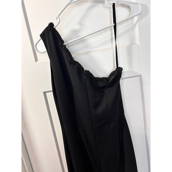 Cire Women's Embellished One Shoulder Maxi Dress Evening Party Black Size 6 - Picture 5 of 14
